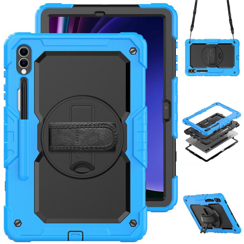 For Samsung Galaxy Tab S10 S9 S8 Ultra 14.6 S7 Plus FE 13.1 12.4 11 Inch A8 10.5 X200 S6 Lite Case Kids Stand Tablet Cover Strap