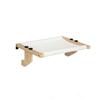 Pet Nest Wooden Frame Cat Window Hammock Cozy Durable Cat Hammock Bed Detachable Paw Print Design Pet Window Perch Indoor