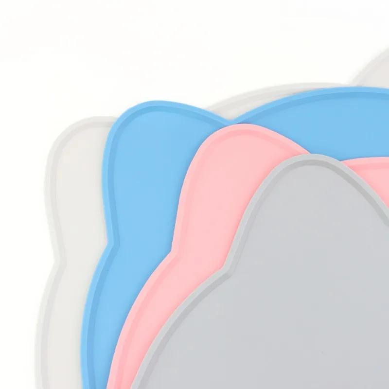 Tapete de silicone para alimentos para animais de estimação, portátil, à prova d'água, à prova de vazamentos, antiderrapante, almofada para tigela, almofada para gatos, cães, itens para animais de estimação, acessórios
