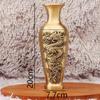 Brass Dragon and Phoenix Vases: Auspicious Home Decor Pair for Living Room, TV Cabinet, or Shop
