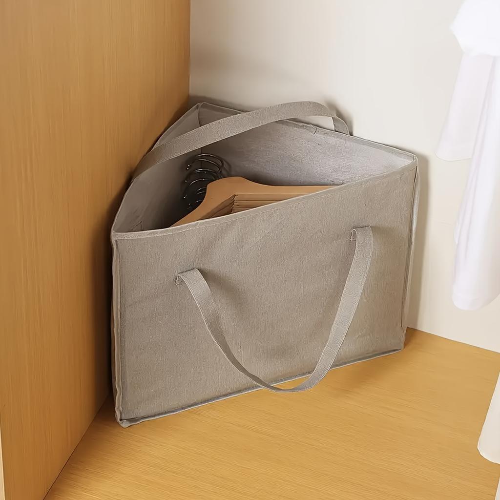 1pc Triangular Storage Bags with Handles and Base, Hanger Organizer, Beach Bag, Suitable for Travel, Outdoor, Home Storage
