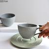 Flower Relief Ceramic Cup&saucer Floral Pattern Coffee Mug Dining Table Milk Mugs Afternoon Tea Teacup Fruit Juice Container