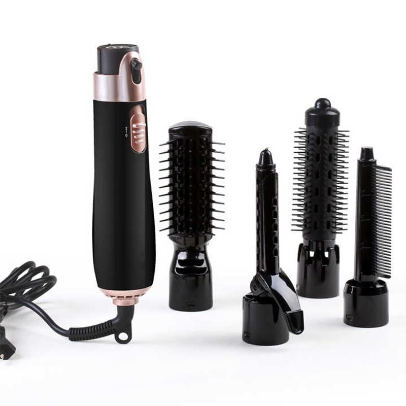 Multiple Function Salon Hot Air Hair Blow Dryer Brushes Set Curler Comb Interchangeable Brush Head Automatic Hair Curler Salon