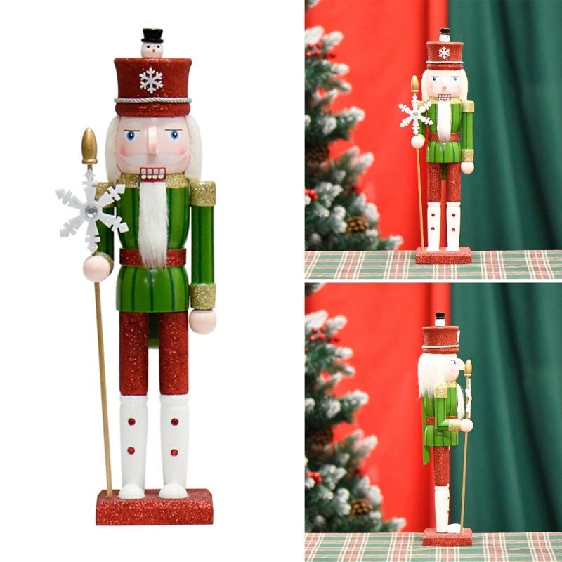 Personalized Nutcrackers Figurine Stylish Festival Figure Nutcrackers Ornament Wood Table and Shelf Decors