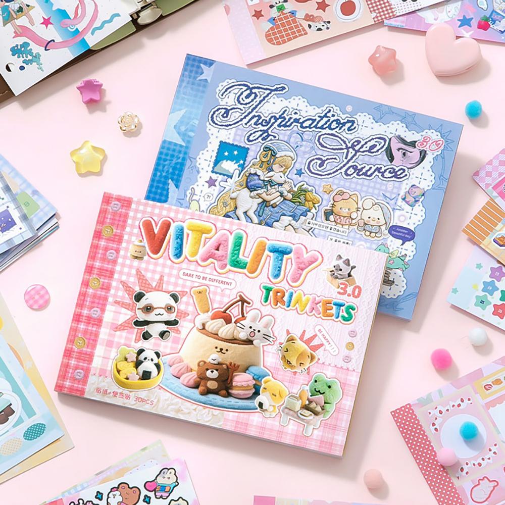 M5 Sticker Material Pack Korean Ins Style High Beauty DIY Handmade Book Stickers Decorative Handmade Book