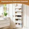 Criusia Over The Door Organizer, 6-Shelf Closet Hanging Storage with 13 Mesh Pockets, Capacity Behind The Door Storage