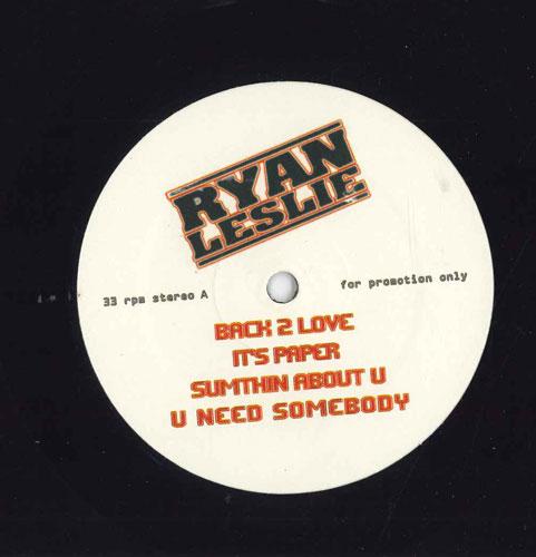 

12inch Record RYAN LESLIE Nextselection NONE NOT ON LABEL US Rap HipHopRB Used