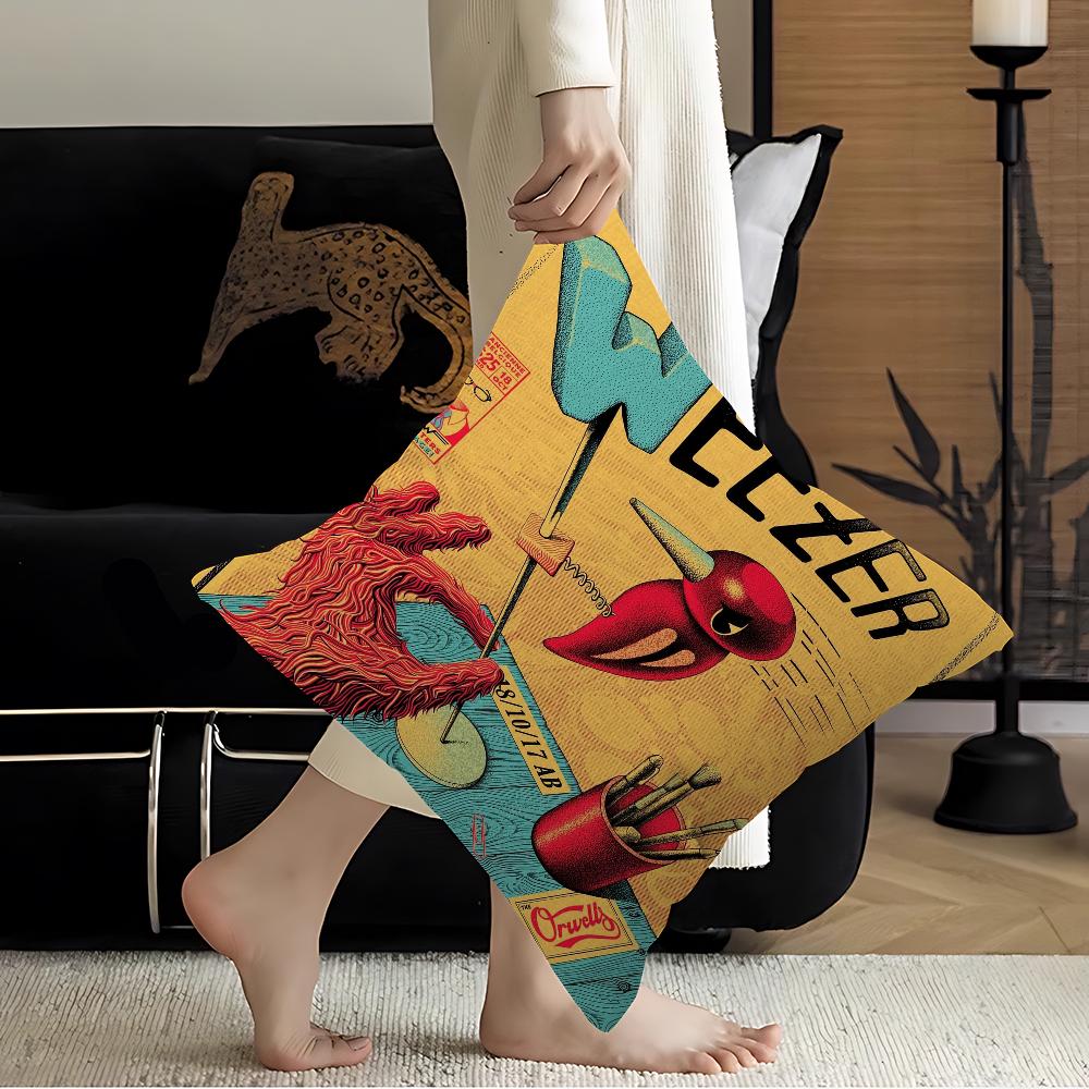 W-Weezer Band pillow cover sofa cushion cover home room decoration children gift