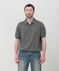 MANNERGRAM Nouvelle Fine Cashmere Cotton Polo Short Sleeve Knit Moss Grey