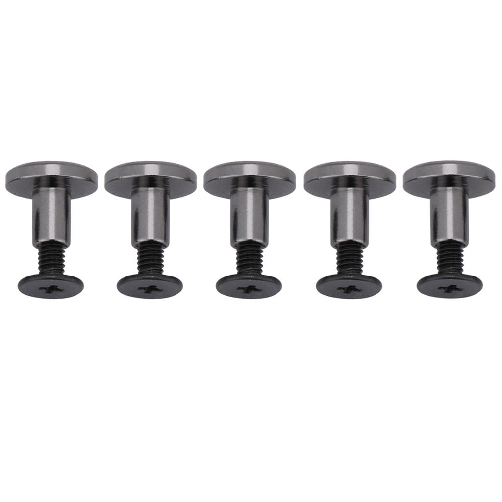 20 Sätze Messing Flachkopf Gürtelriemen Nieten Schraube für Gepäck Lederhandwerk 5mm 8mm