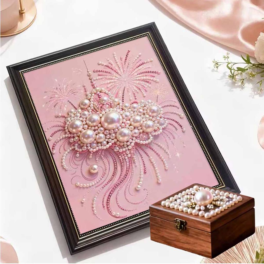 Pearl Fireworks DIY Diamond Art Kits 15.7x19.6inch Gem Art Diamond Painting Kits Without Frame for Adults Gift Idea Home Wall Decor