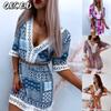 Fashion Summer Spring Short Sleeve V-Neck Casual Dresses