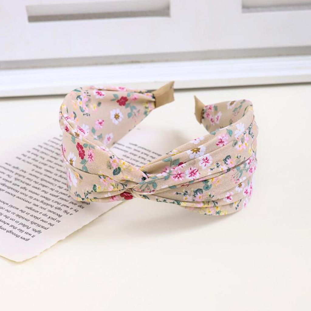 PROLY New Fashion Women Headband Wide Side Cross Knot Flower Hairband Fresh Color Bohemia Turban Hair Accessories