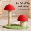 Roter Pilz Sisal Kratzbaum & Klettergerüst für Katzen - Verschleißfest mit süßem Ornament-Design.