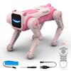 RC Mechanischer Hund Intelligenter KI RC Roboterhund Sprachsteuerung Programmierbar Singend Tanzend Elektronischer Stunt Bionischer Smarter Roboterhund mit Coolen LED-Lichtern