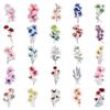 50 Pcs Ink Floral Stickers Transparent PET Waterproof Decals for Phone Case Journal Water Bottle Laptop Gift