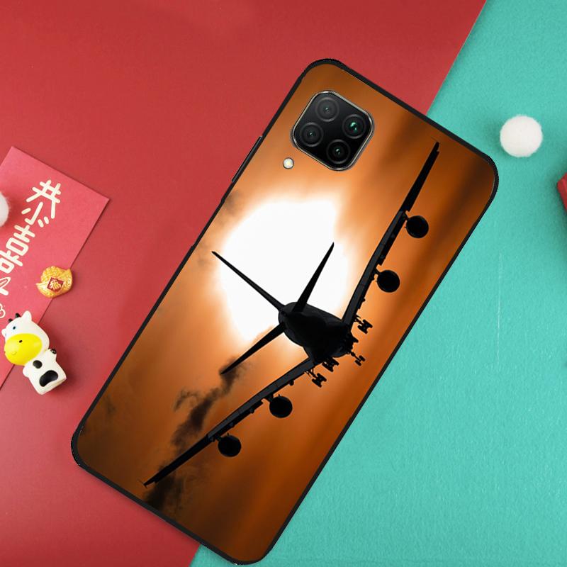 Airplane Plane Aircraft For Huawei Nova 7i 8i 11i 12i Y73 Y72 Y61 Y91 Y90 Y70 Y60 9 10 SE 11 Pro P30 P40 Lite Case