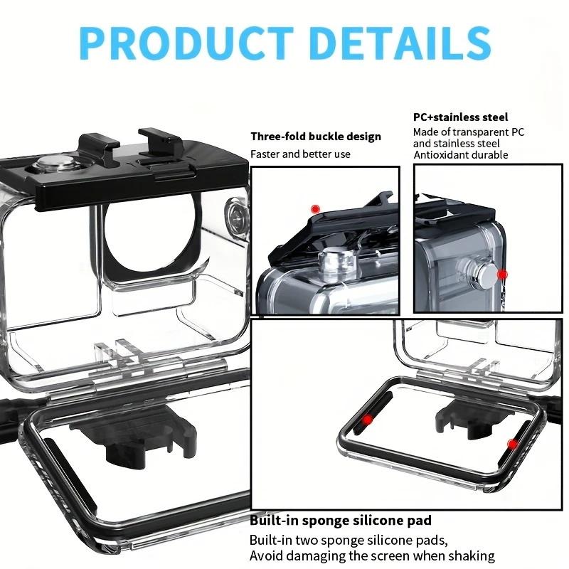 For DJI Osmo Action 3/4/5 Pro Waterproof Case - Protects Against Water And Scratches Up to 148 Feet Deep