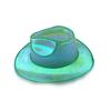 Pearlescent Neon Halloween Hats Colorful Western Cowboy Hat LED Luminous Cowboy Hat  NightClub