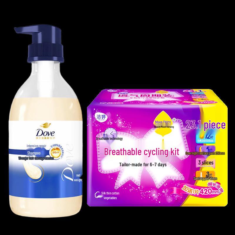 Dove Nourishing Shampoo & Jieting Sanitary Napkins Combo