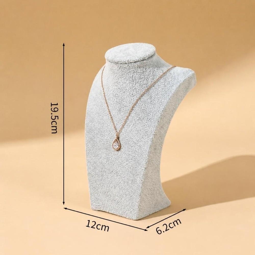 Human Shape Necklace Display Stand Velvet Cloth Ornament Holder Jewelry Show Rack  Home Showcase
