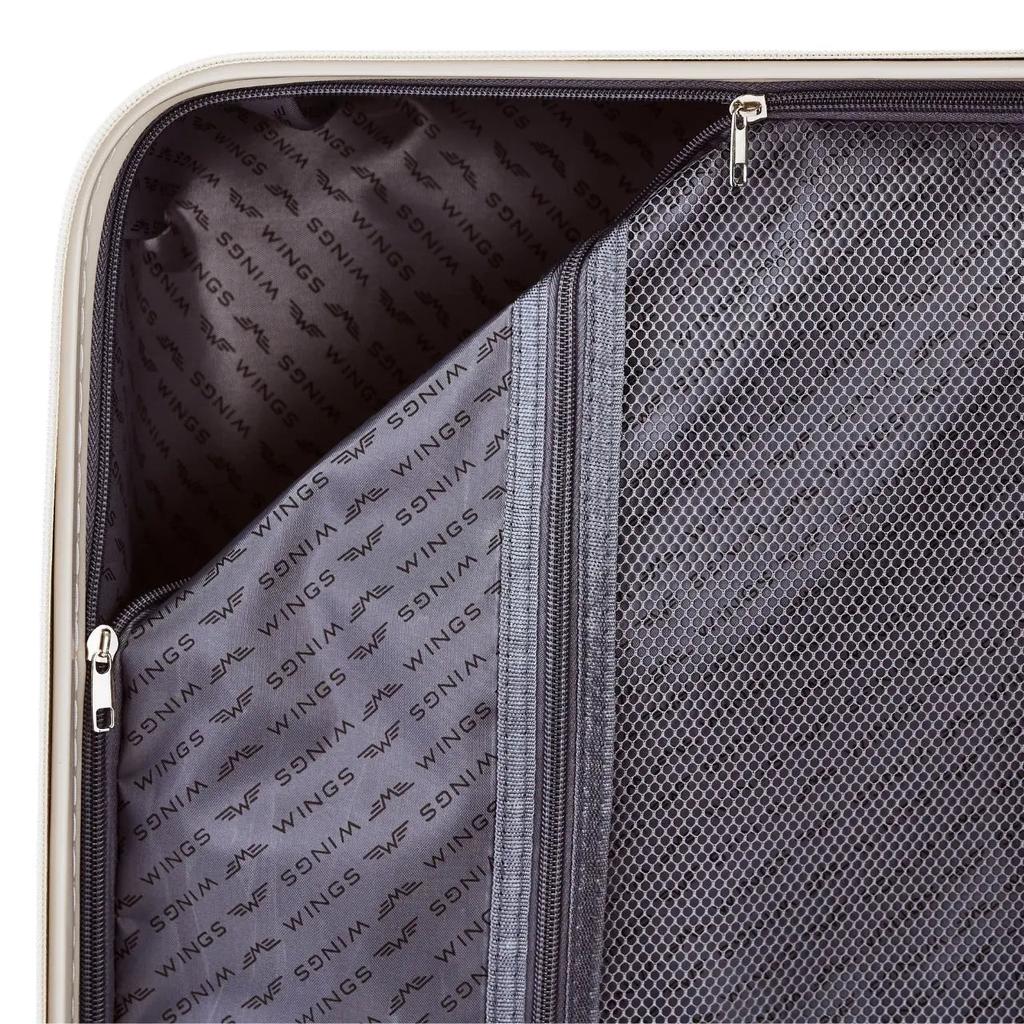 Medium Suitcase Wings Cockatiel Polypropylene 24" Beige