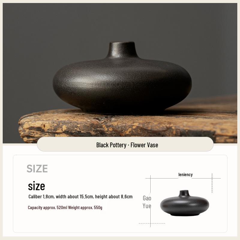 Vase en Céramique Wabi-Sabi Zen pour Fleurs Sèches - Support Décoratif Rétro