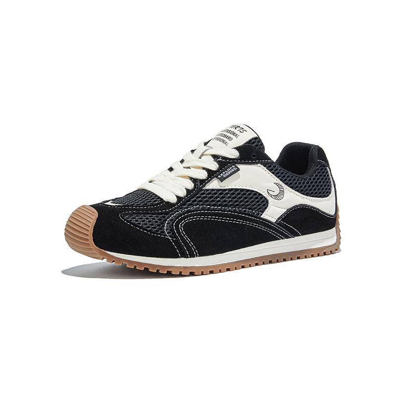Customized Leather German Training Shoes Women's 2025 New Crooked Head Sports Shoes Flat Running Forrest Gump Shoes Comfortable Casual Women's Shoes