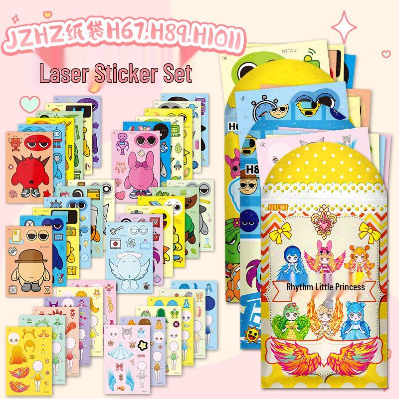 Hot-Selling Laser Egg Dress-Up Stickers for Children (Ages 3-6) - Early Learning DIY Rhythm Box for Little Princesses
