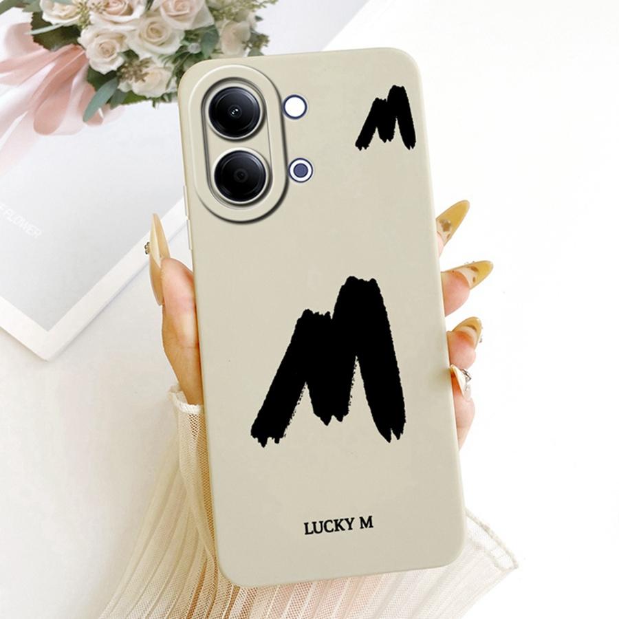 For Vivo Y05 4G Case Y11d Y11 5G Cover Lucky A-Z Letters Soft Silicone Coque Phone Case For Vivo Y21 5G V2553 Cases