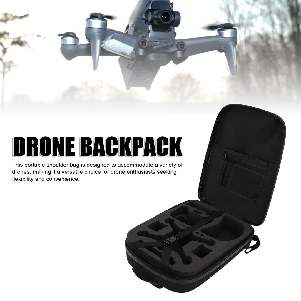 Drone Hard Shell Shoulder Bag Waterproofing EVA Shockproof Large Capacity Backpack Case for Travel Trip