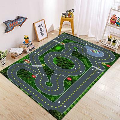 Flughafen Teppich Fliegen Teppich Landebahn Teppich Parkplatz Spielmatte Wohnzimmer Kinderteppich Rutschfeste Bodenmatte Bereichsteppich Kinderzimmer Teppich Geschenk für Kinder