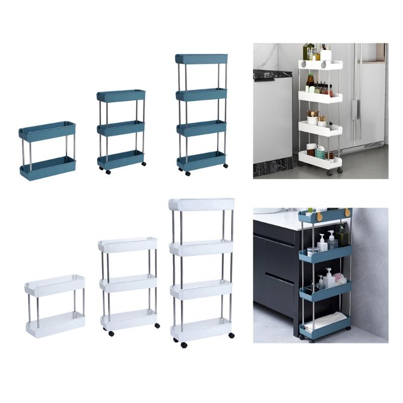 Versatile Rolling Storage Cart Practical Mobile Serving Trolley Functional Kitchen Storage Rack Kitchen Shelf