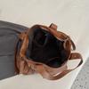 Fashionable PU Tote Bag Women's Multi Pocket Handbag with Adjustable Shoulder Strap Everyday Carry Bag