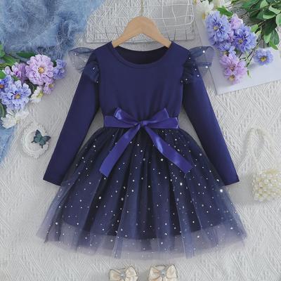 2025 Φθινόπωρο/Χειμώνας Νέο Φόρεμα Πριγκίπισσας με Παγιέτες για Κορίτσια