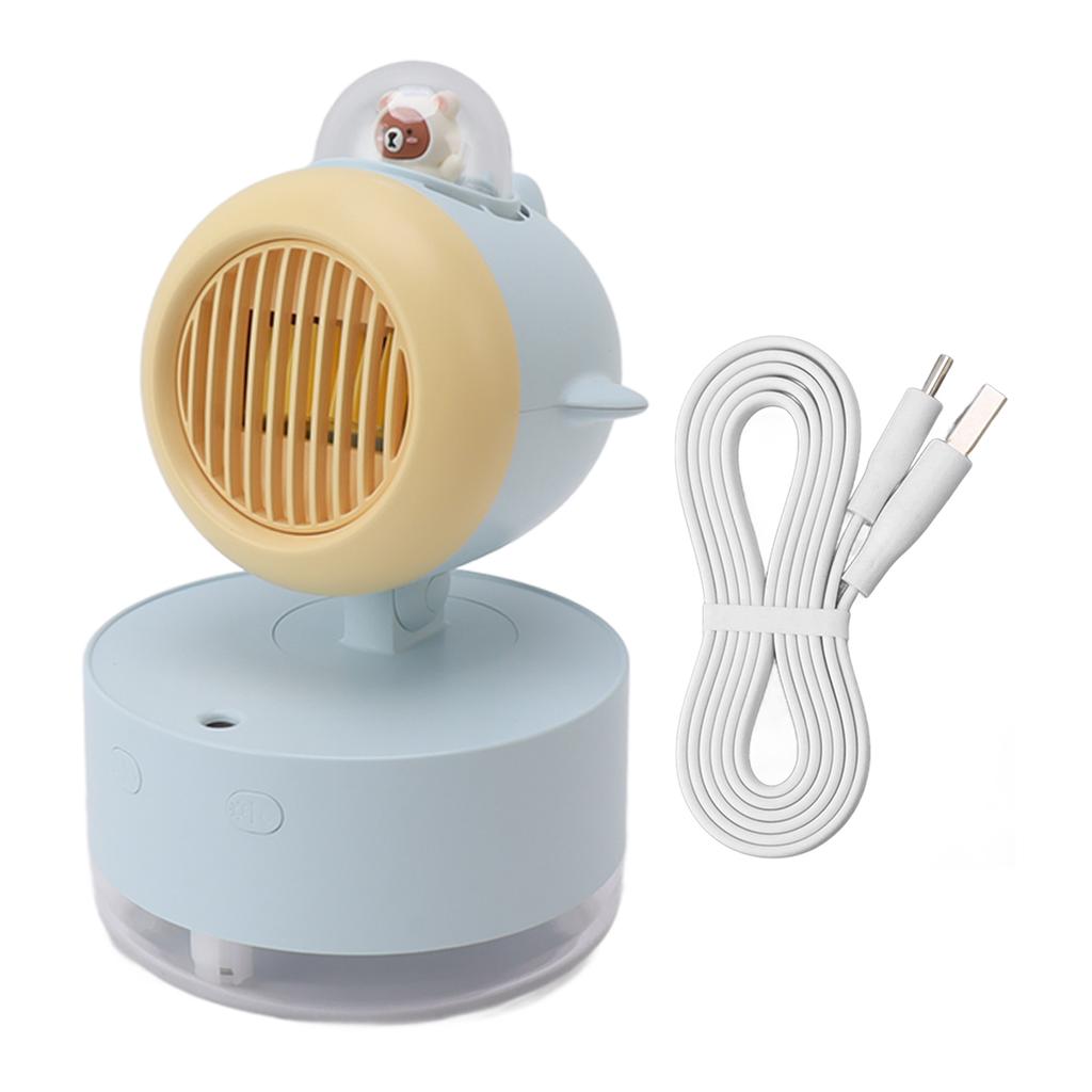 Mini Bear Cooling Fan USB Charging Misting Desktop Fan Table Fan Portable Oscillating Fan with