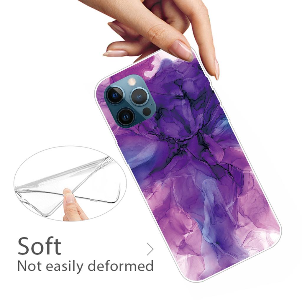 For iPhone 16 Pro Case Abstract Marble Pattern Printing TPU Phone Cover