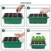 12-Hole Succulent Seedling Tray Set with Lid – Moisture & Temperature Control