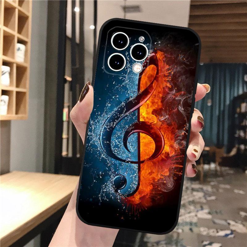 Pouzdro na telefon Iphone 14 Pro Max 13 12 11 Pro Max Xs Xr X 12mini 7 8 Plus Se Pouzdro na hudební poznámky Funda