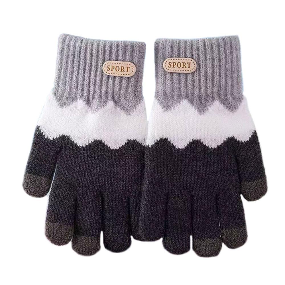 Warm Kids Winter Gloves Windproof Full Finger Children Mittens Soft Elastic Baby Gloves for 6-14 Years Old Baby Boys Girls