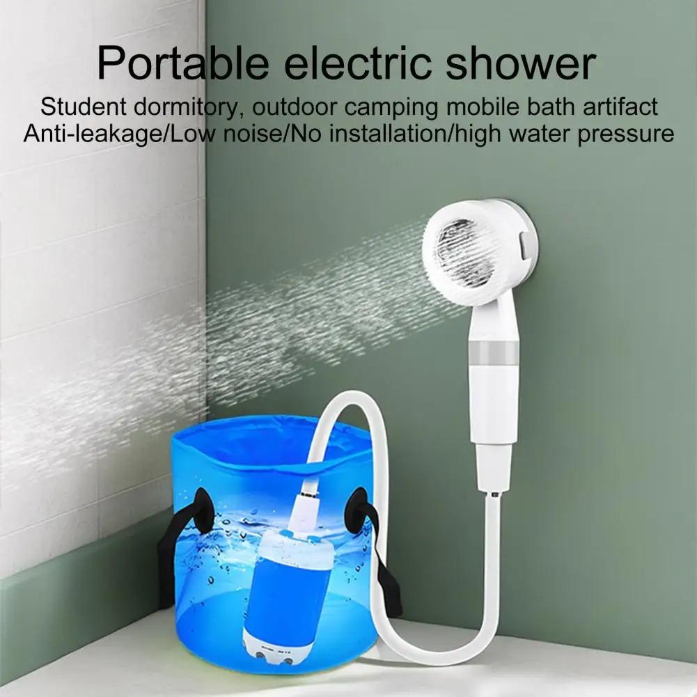 5000mAh Upgraded Rechargeable Portable Camping Shower Pump with Digital Display for Camping Beach and Dormitory Use
