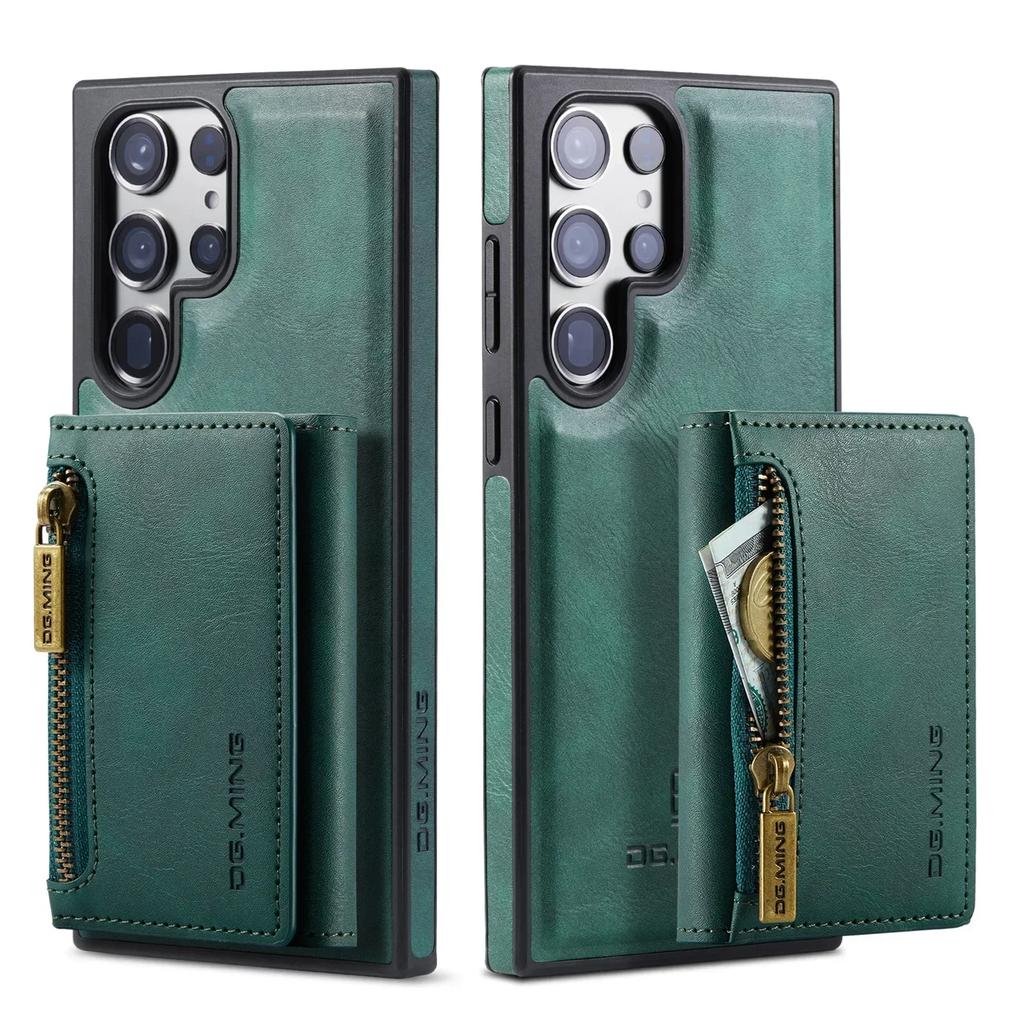 2 In 1 Detachable Magnetic Leather Wallet Phone Case For Samsung Galaxy S23 FE S24 S22 Plus S21 Ultra Zipper Card Holder Cover