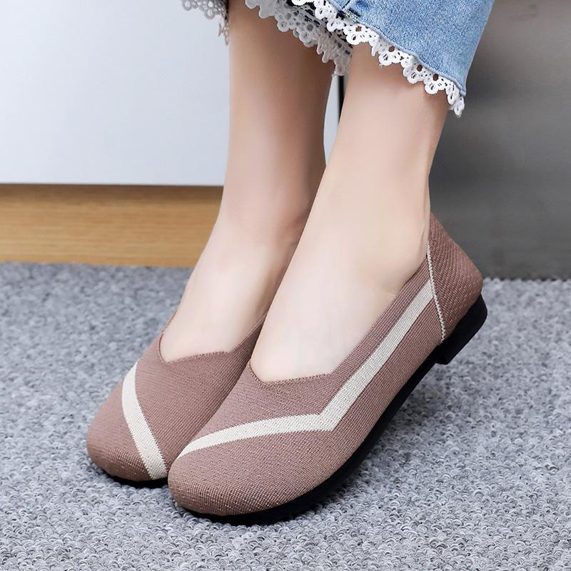 Shoes women's 2025 spring and autumn new soft-soled breathable women's shoes shallow mouth flat-soled single shoes comfortable casual versatile lazy s