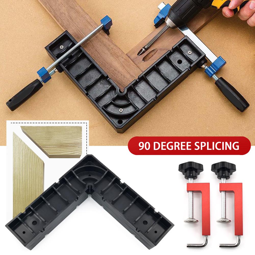 New Woodworking Right Angle Clip Photo Frame Punching Fixing Jig Set 90 Degree Quick Positioning Woodworking Installation Tools