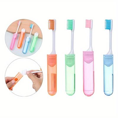 Travel Folding Toothbrush, Non Disposable Portable Travel Mini Soft Bristled Toothbrush