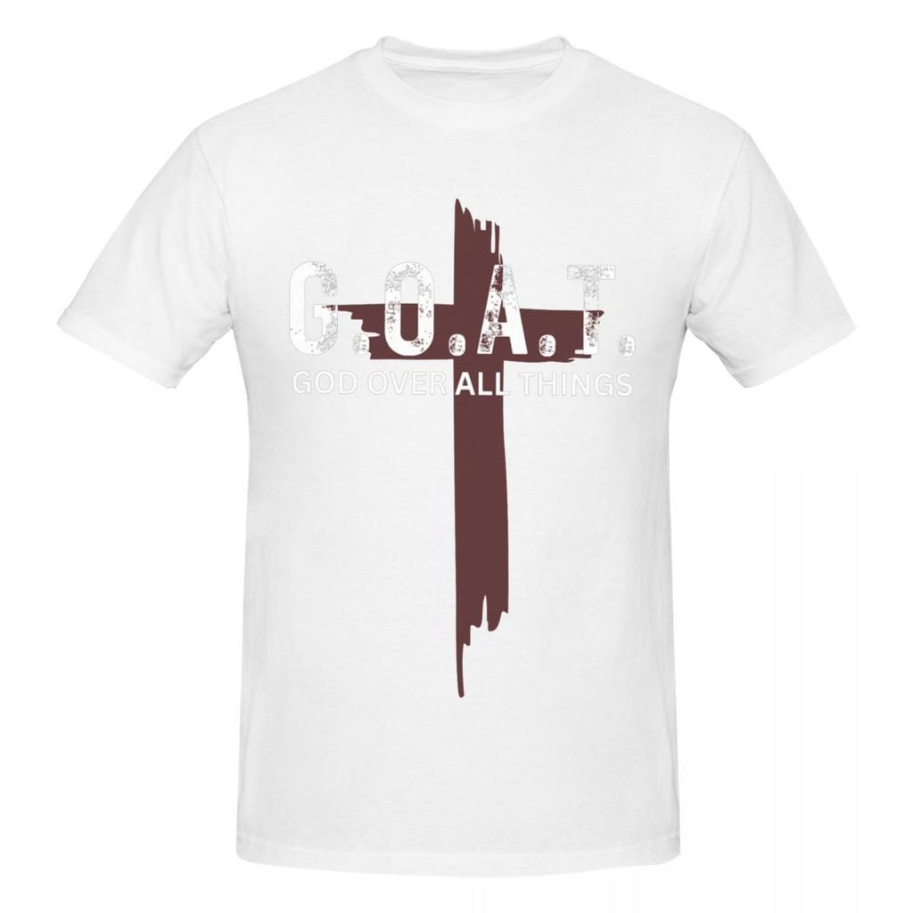 Unisex GOAT God Over All Things Christian Self Love Trending T Shirt Streetwear Cotton T Shirts