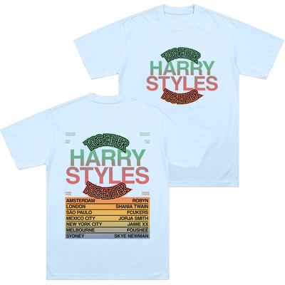 HarryStyle Together Tour 2026 T-Shirts Rundhals Baumwolle Bequemes T-Shirt Kurzarm Trendige Damen Herren Kleidung Lässige Oberteile