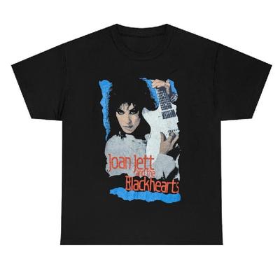 T-shirt Joan Jett & The Blackhearts Krótki rękaw Bawełna Czarny S do 2345XL BE1327