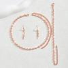 Yousheng 3 Pcs/Set Women Jewelry Set Rhinestone Choker Hanging Earrings Bracelet Set with Extension Chain Prom Party Bride Wedding Jewelry