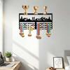Wall Mounted Rack with Hooks for Displaying Awards, Medals and Patches
